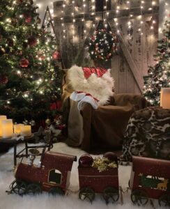 Weihnachtsfotoshooting, Shabby Chic, Vintage, Lichterketten, Weihnachtsbäume, Porträts